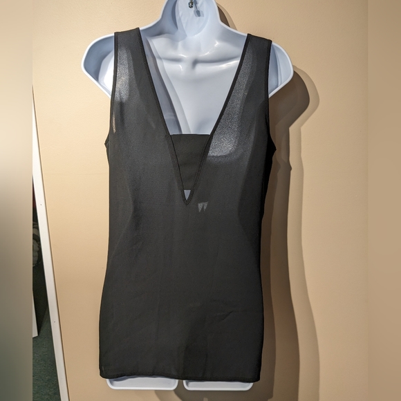 Express semi sheer black tank top small - Picture 3 of 7